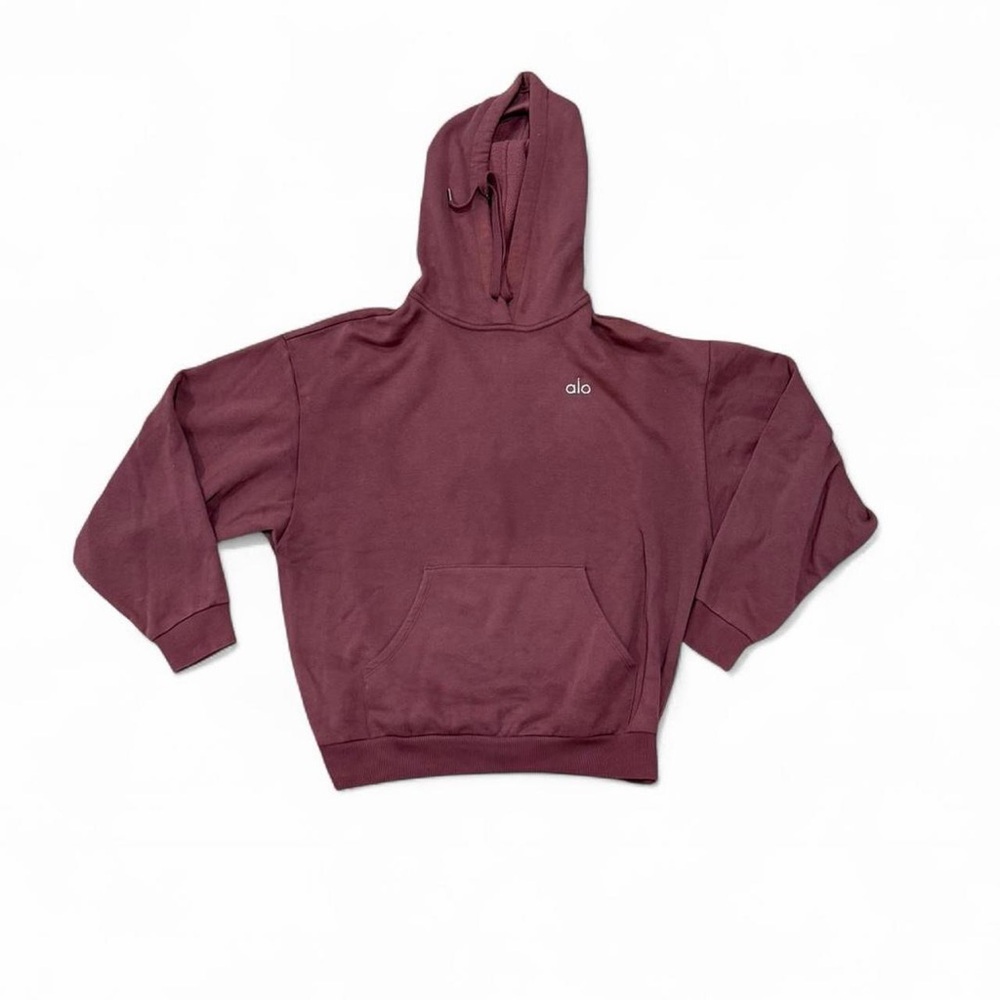 Alo Maroon Hoodie Sweatshirt